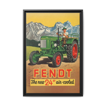 Vintage Fendt Air Cooled 24 Advertisement- Vintage Wall Art on Framed Canvas