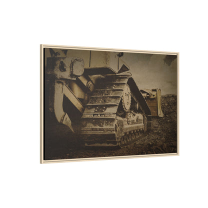 Rocky Dozer Horizon | Framed Wall Art on Stretched Canvas