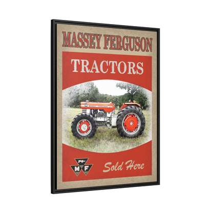 Massey Tractors Sold Here Vintage Advertisement Wall Art on Framed Canvas