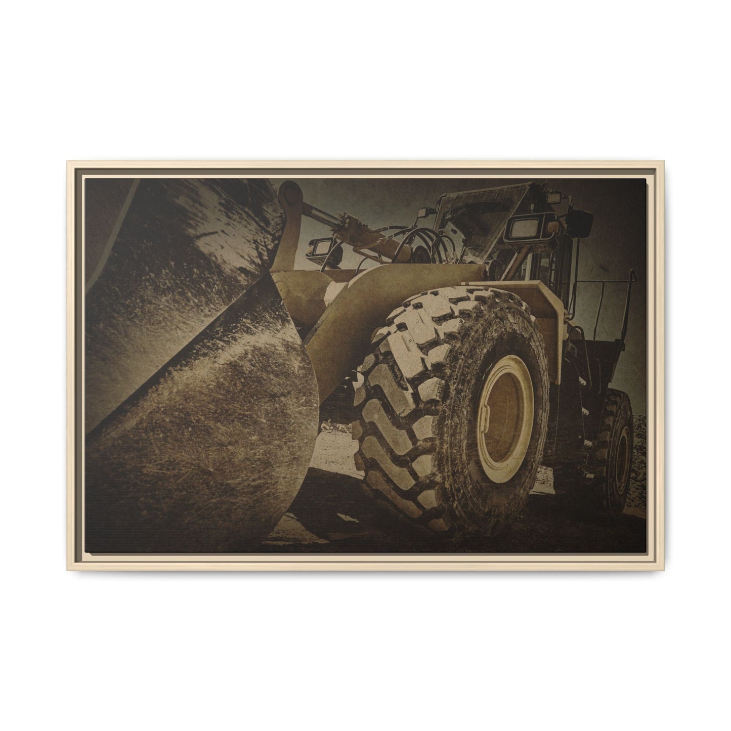 Big Bucket Loader | Framed Wall Art on Stretched Canvas