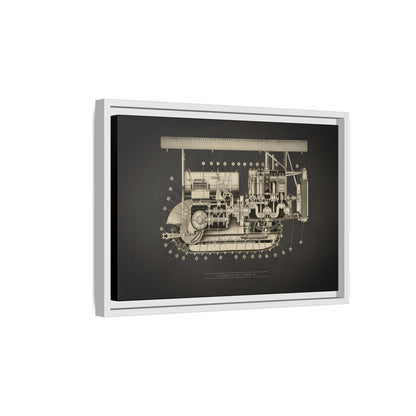 Vintage D7 Crawler Cutaway | Framed Wall Art on Matte Canvas