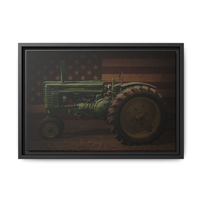 Patriotic John Deere Model G Tractor | Framed Wall Art on Stretched Canvas
