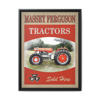 Massey Tractors Sold Here Vintage Advertisement Wall Art on Framed Canvas