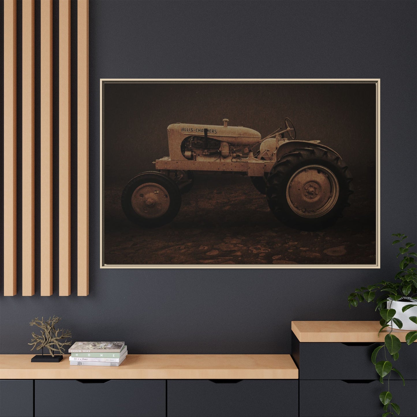 Vintage Allis Chalmers WC | Framed Wall Art on Stretched Canvas