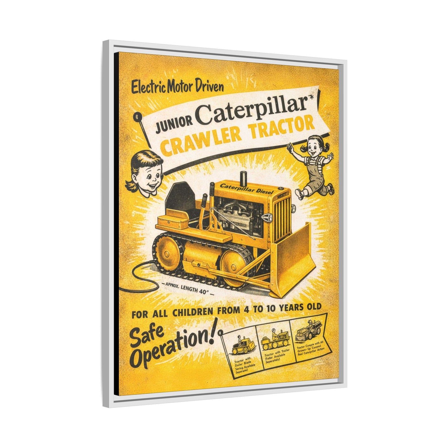 Junior Crawler Vintage Advertisement Art | Framed Wall Art on Canvas