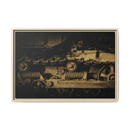 Dramatic Crawler Tracks | Framed Wall Art on Stretched Canvas