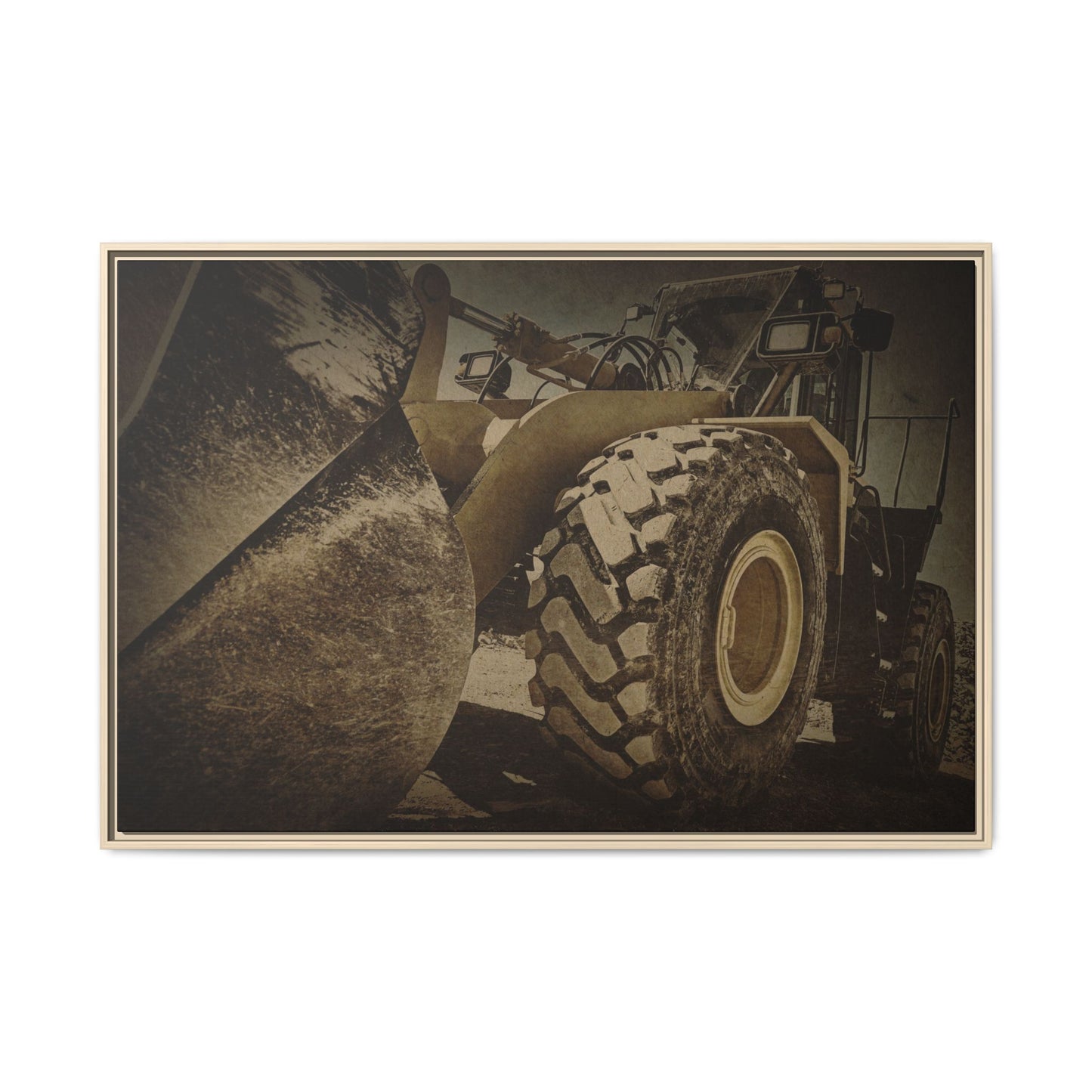Big Bucket Loader | Framed Wall Art on Stretched Canvas