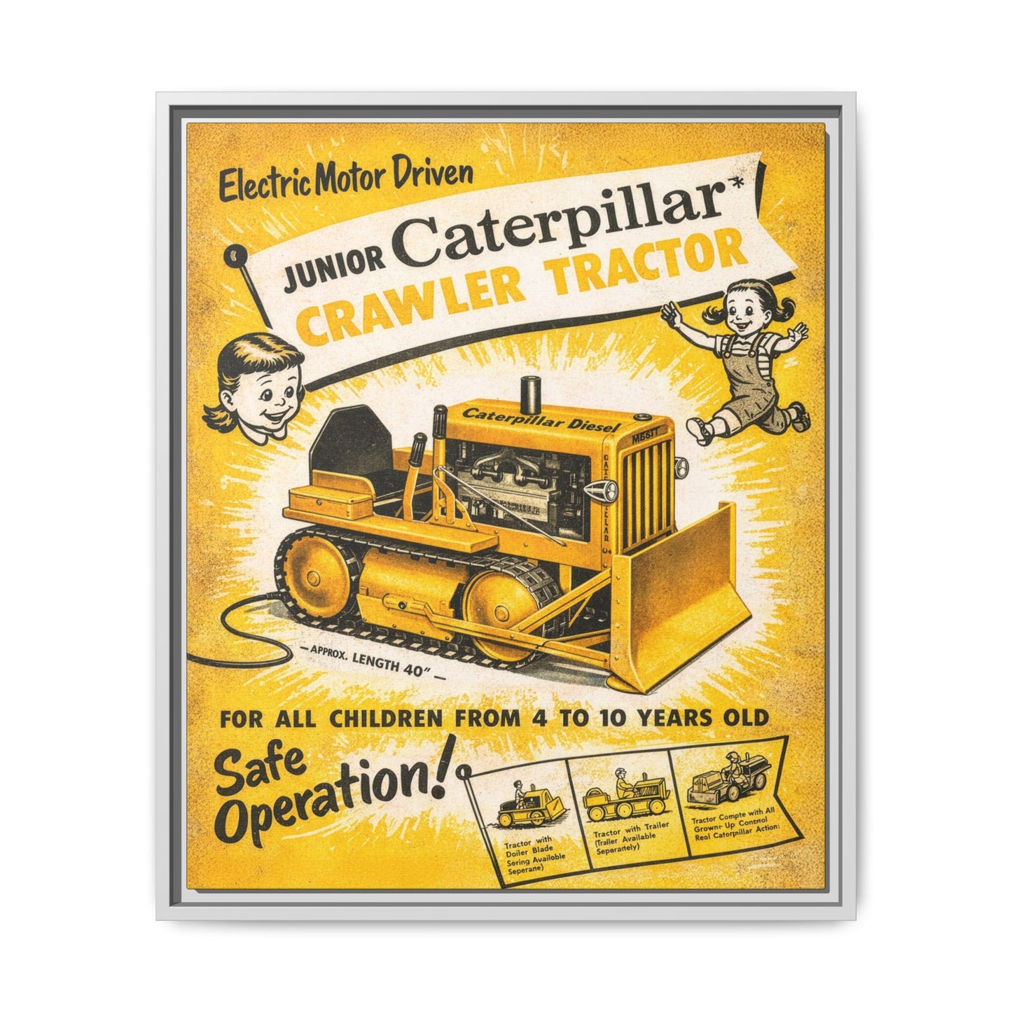 Junior Crawler Vintage Advertisement Art | Framed Wall Art on Canvas