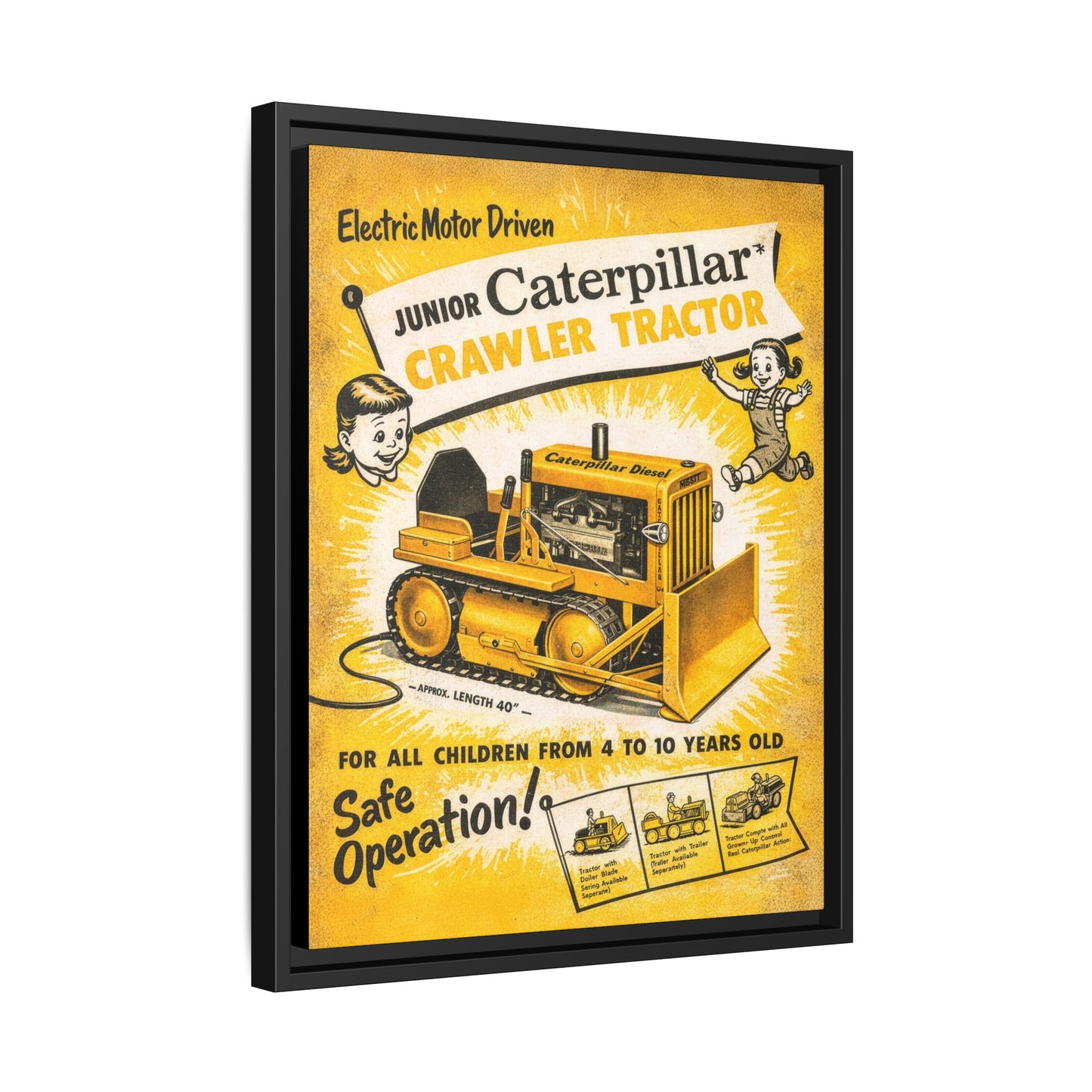 Junior Crawler Vintage Advertisement Art | Framed Wall Art on Canvas