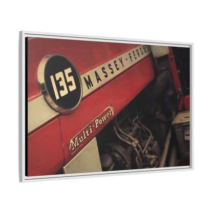 Vintage Massey 135 Close Up | Framed Wall Art on Stretched Canvas