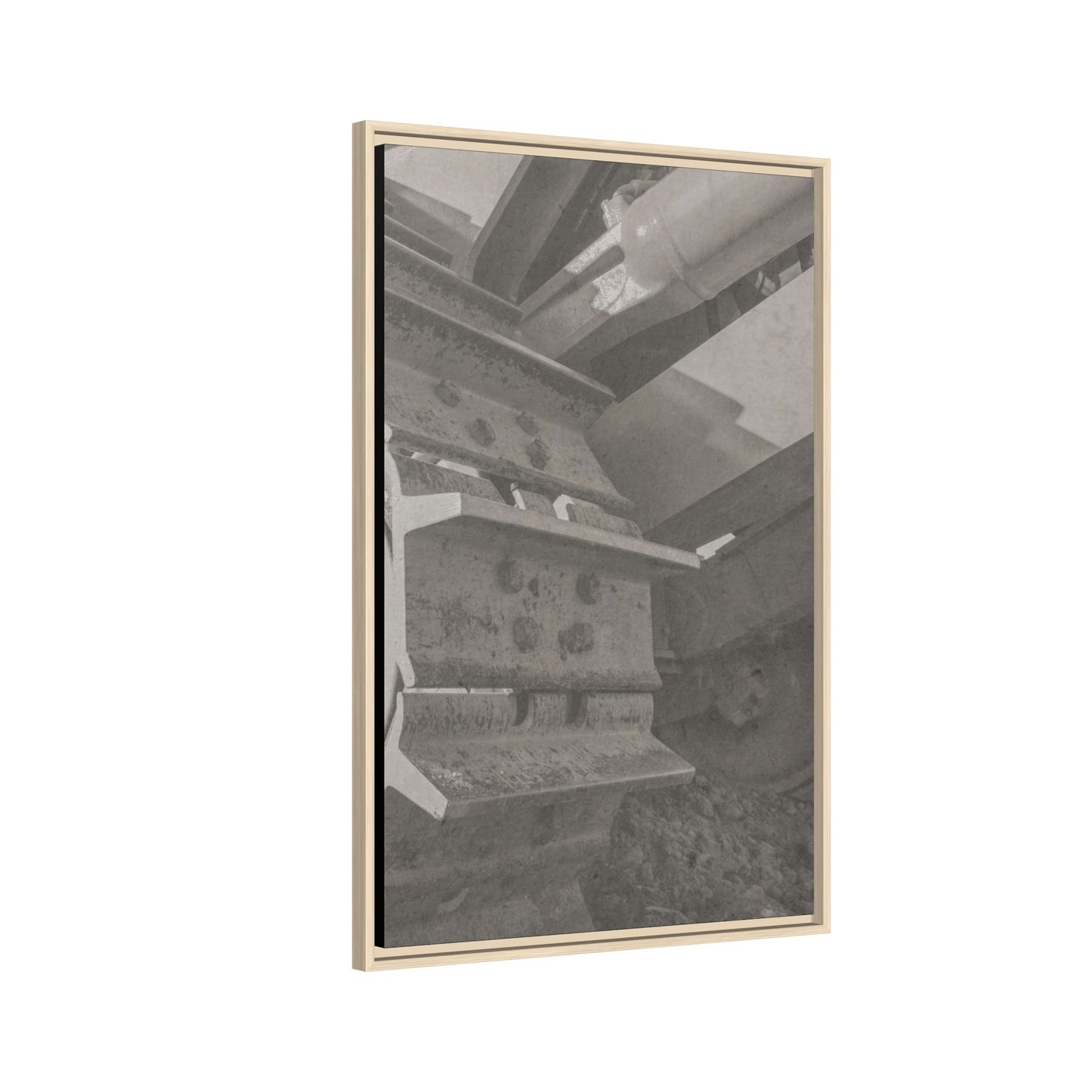 Epic D8 Dozer Triptych | Light Gray | Right  Panel | Jondo | Matte Canvas Print (Framed)