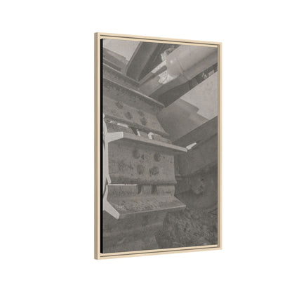 Epic D8 Dozer Triptych | Light Gray | Right  Panel | Jondo | Matte Canvas Print (Framed)
