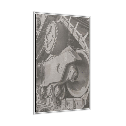 Epic D8 Dozer Triptych | Light Gray | Center Panel | Jondo | Matte Canvas Print (Framed)