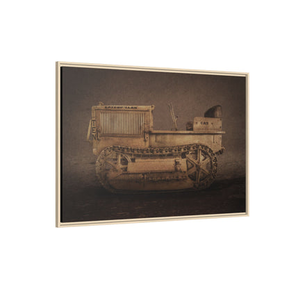 Vintage CAT 10 'TEN' Crawler | Framed Wall Art on Stretched Canvas