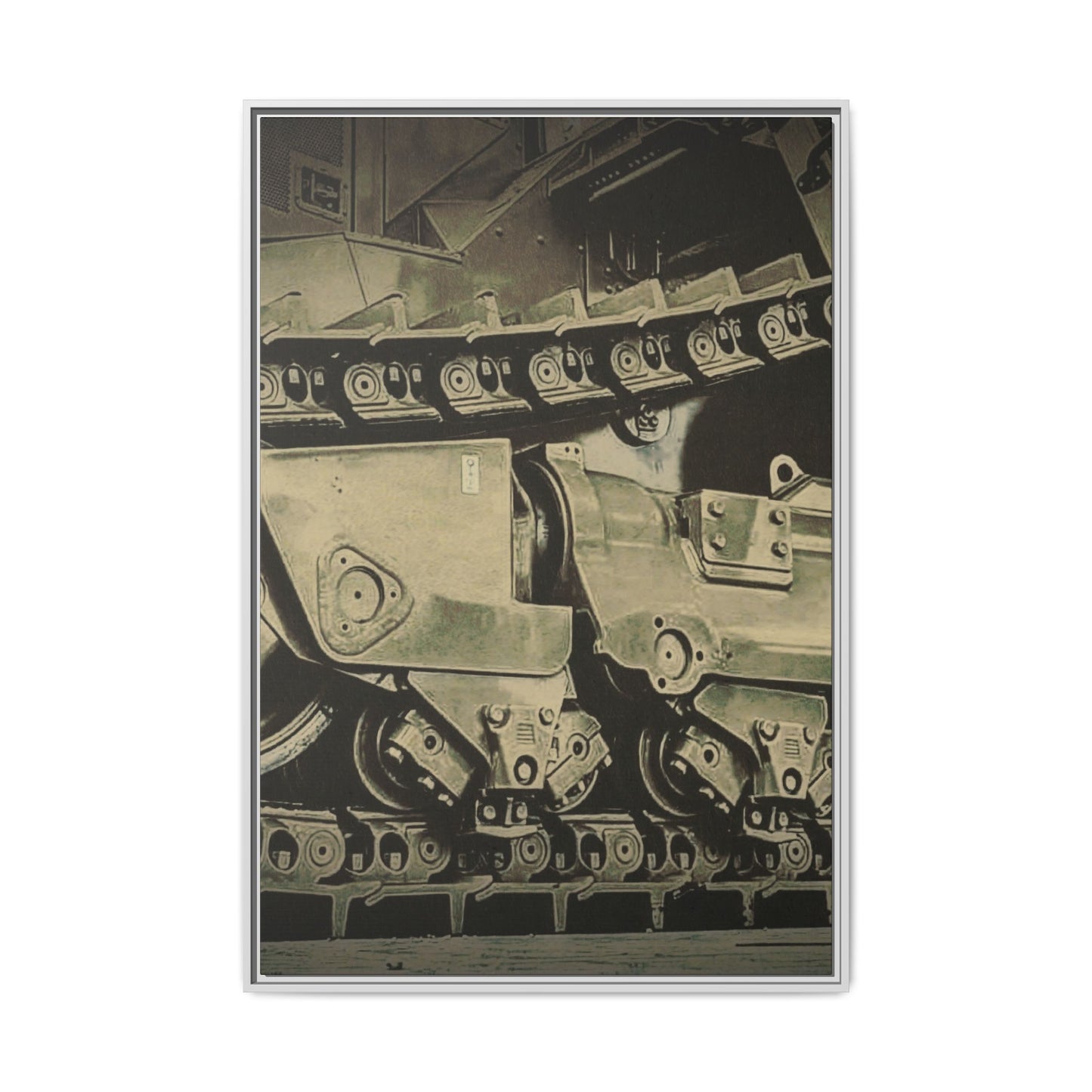 D11 Track Action | Triptych | Center Panel | Framed