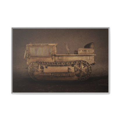 Vintage CAT 10 'TEN' Crawler | Framed Wall Art on Stretched Canvas