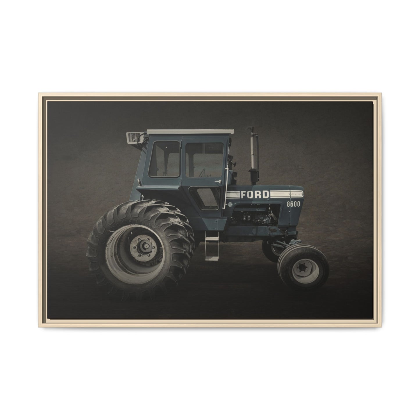 Vintage Ford 8600 Tractor Photo Wall Art on Canvas