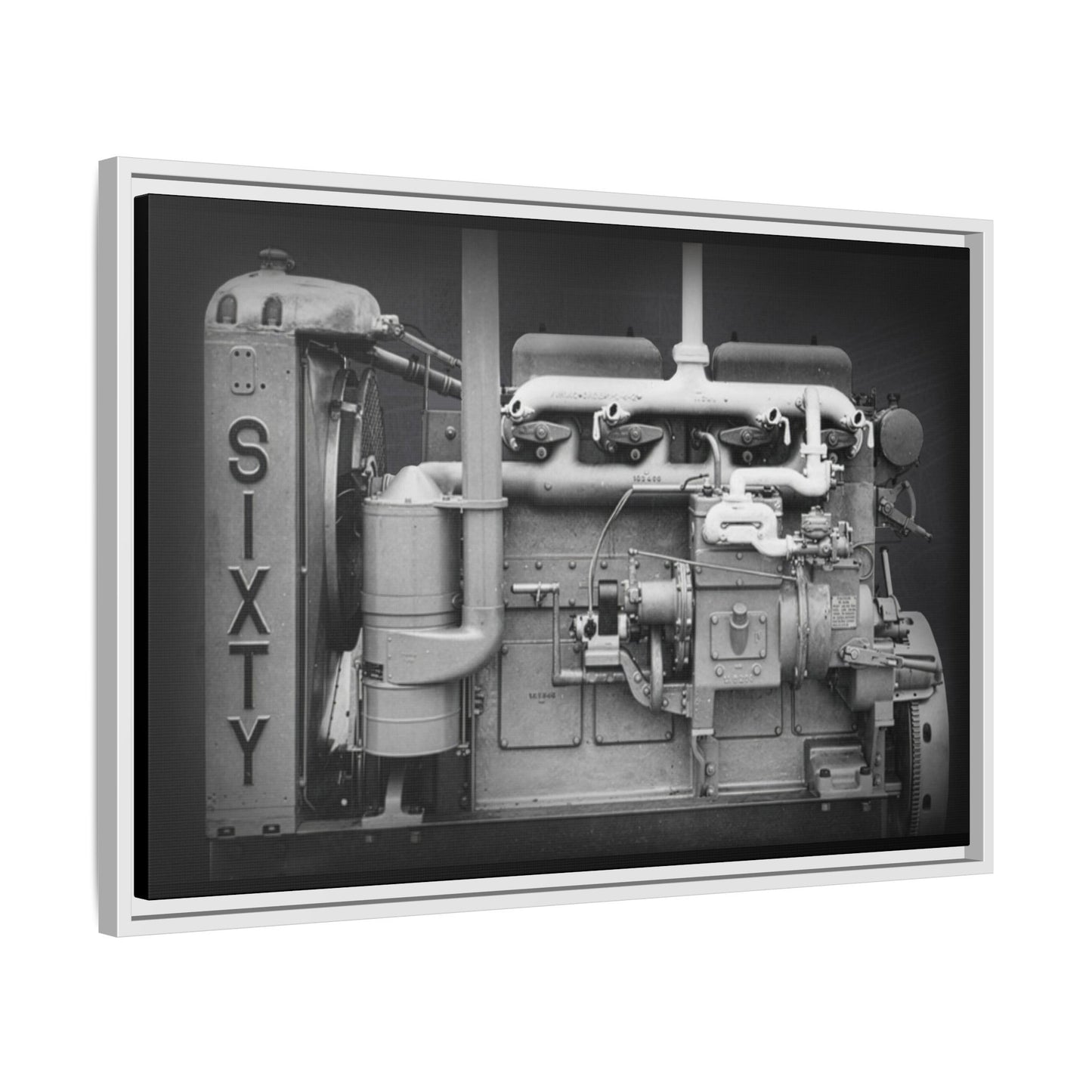 Vintage Caterpillar Power System Sixty Wall Art on Framed Canvas