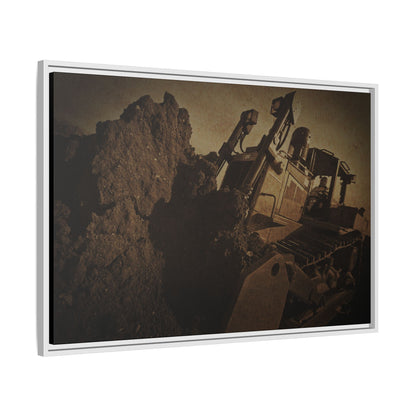D8 Dozer Action| Framed Wall Art on Stretched Canvas