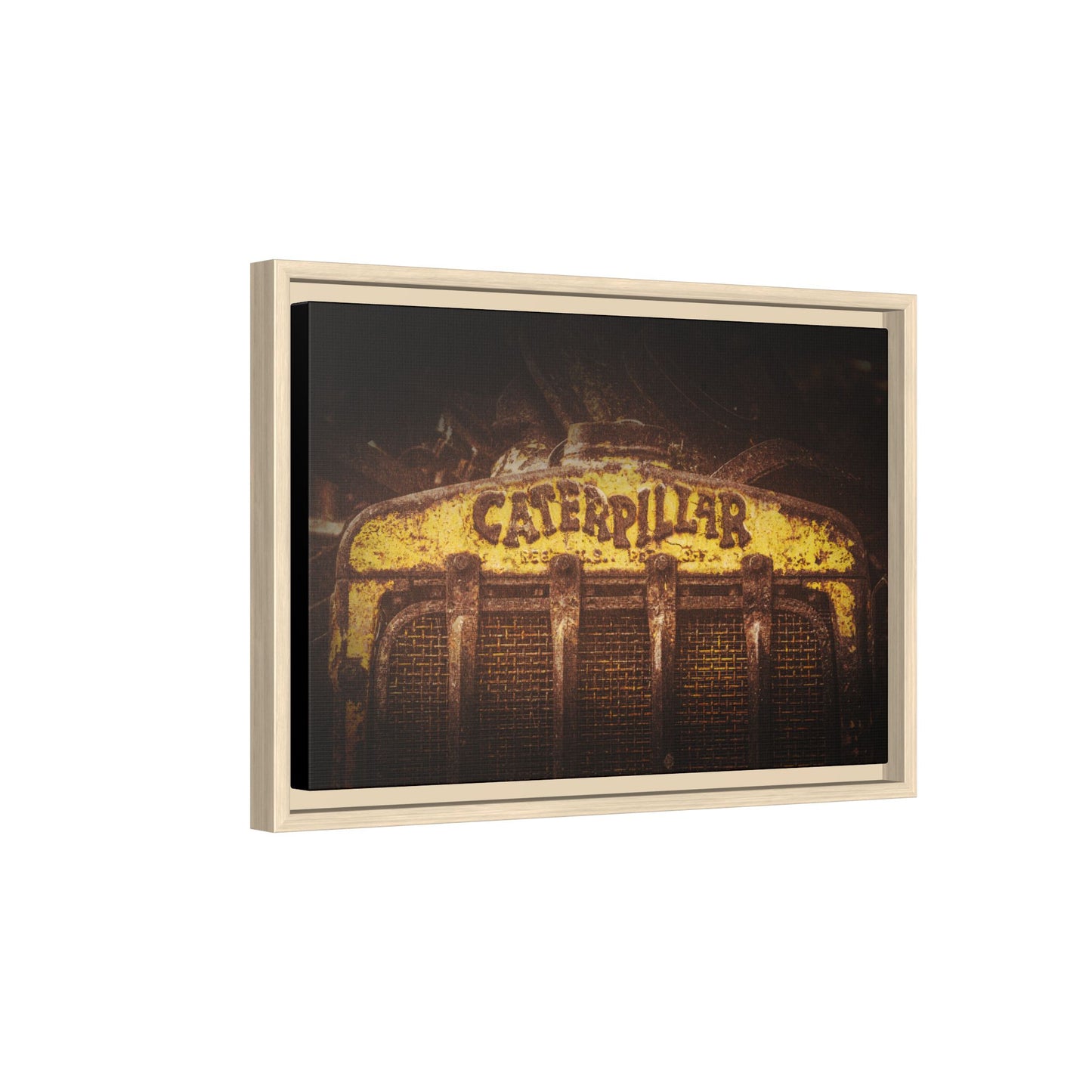 Weathered & Worn Vintage Crawler Grill | Framed Wall Art on Stretched Canvas