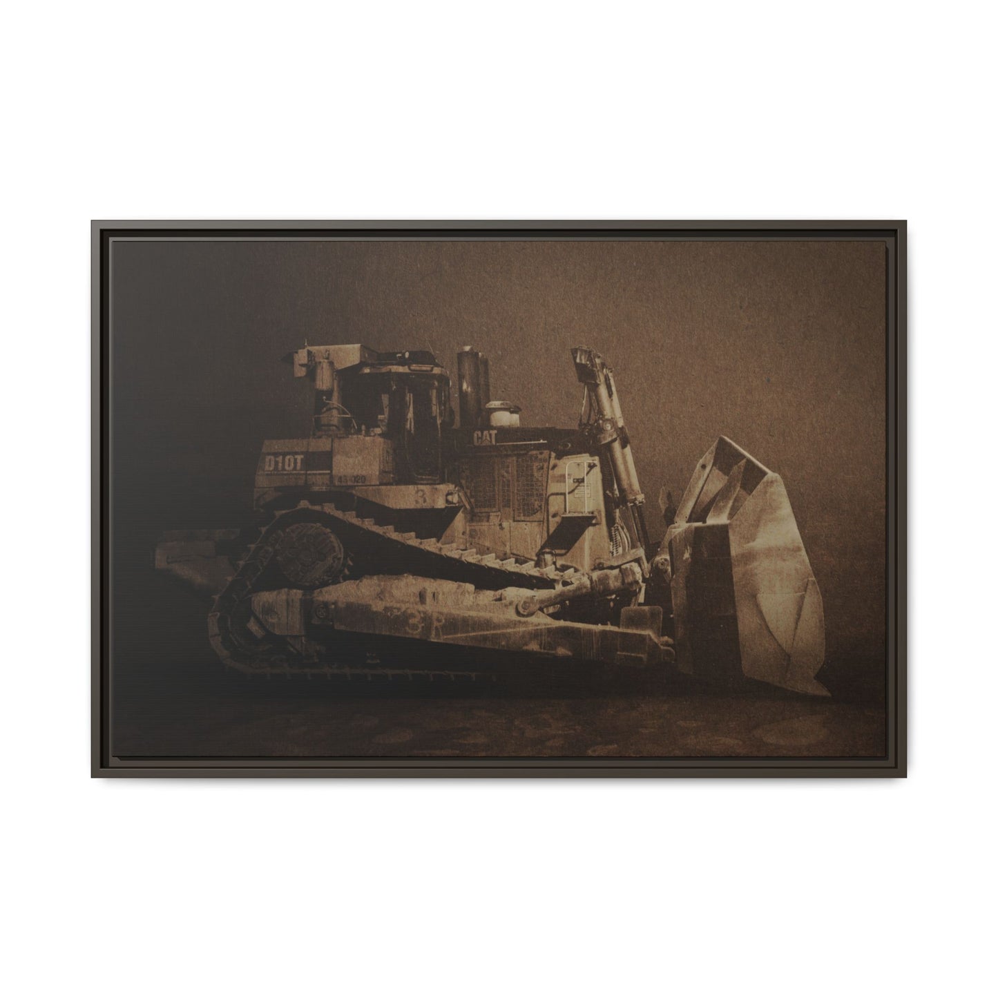 Classic D10T Dozer | Framed Wall Art on Stretched Canvas