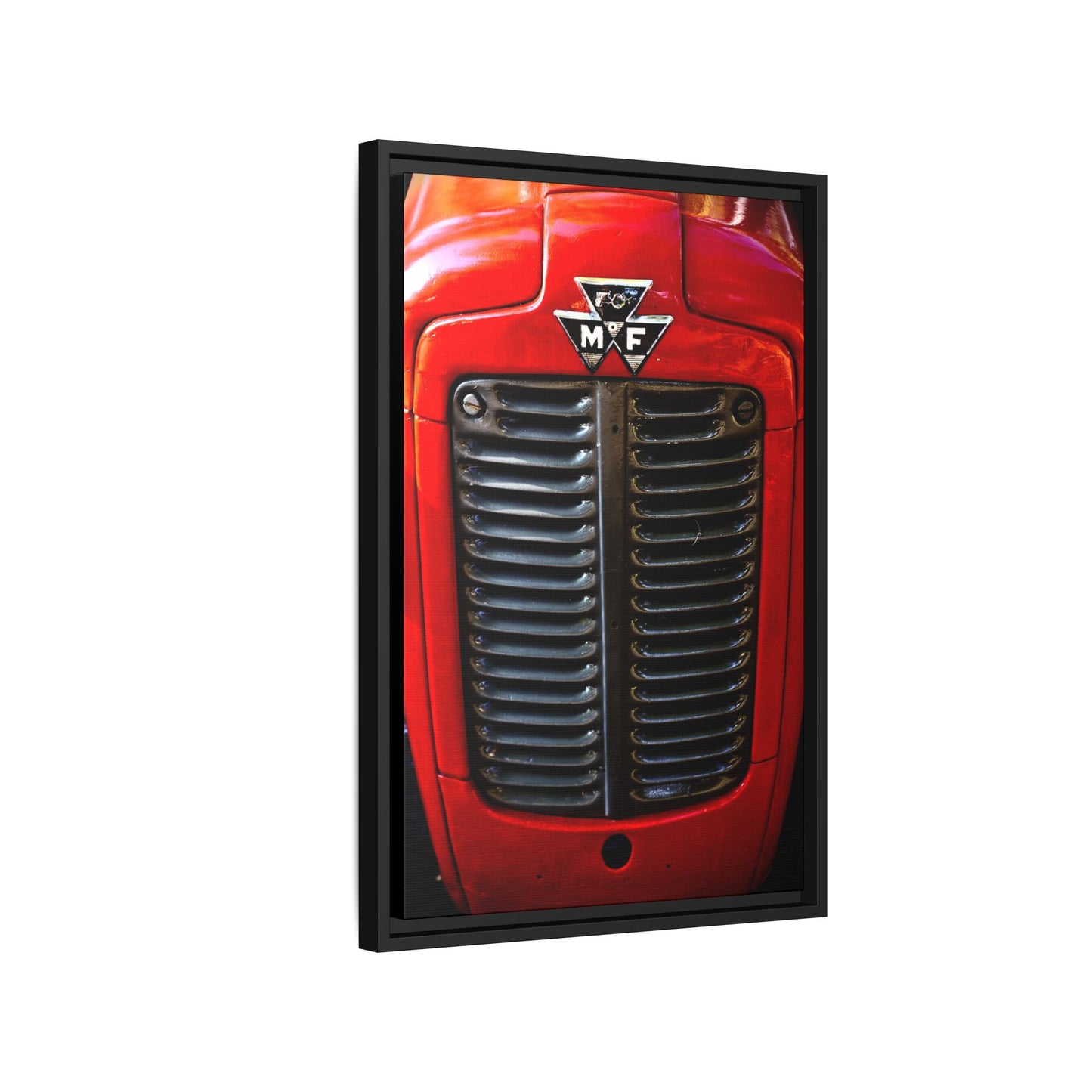 Vintage Massey Ferguson Tractor Grill Matte Canvas Framed | Farm Machinery Wall Art