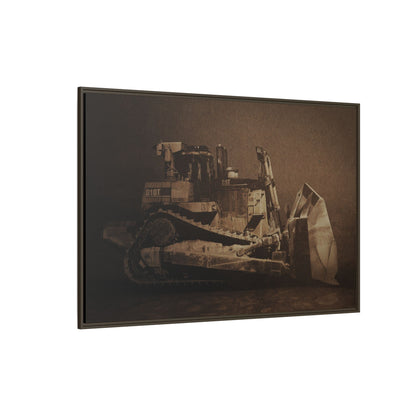 Classic D10T Dozer | Framed Wall Art on Stretched Canvas