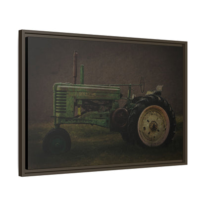 Vintage Weathered John Deere Model G | Framed Wall Art on Stretched Canvas