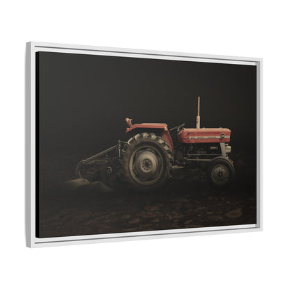 Vintage Massey 135 with Plow Photo Wall Art on Canvas