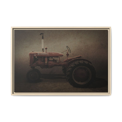 Vintage Farmall Model B Tractor | Framed Wall Art on Stretched Canvas