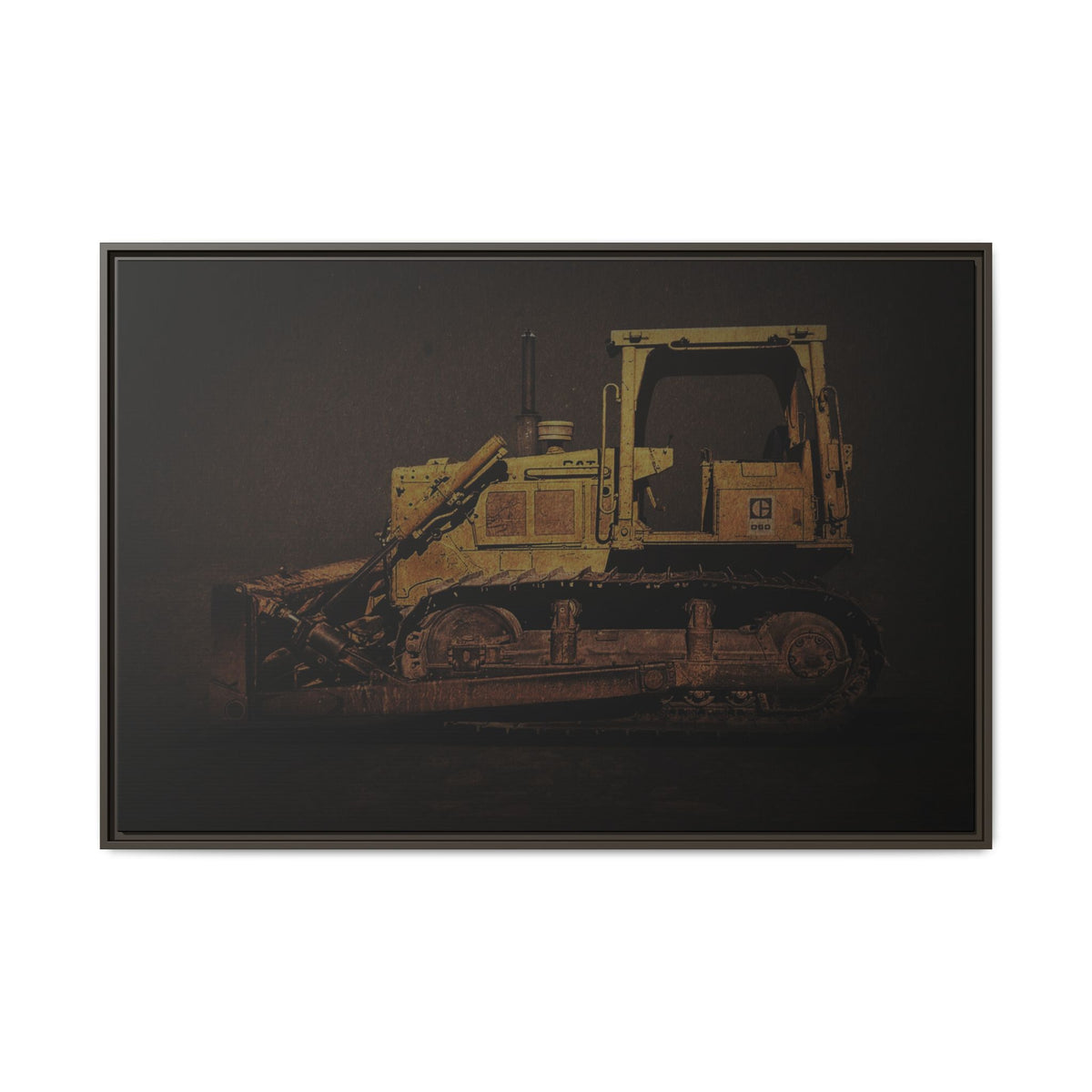 Classic D6D Dozer | Framed Wall Art on Stretched Canvas