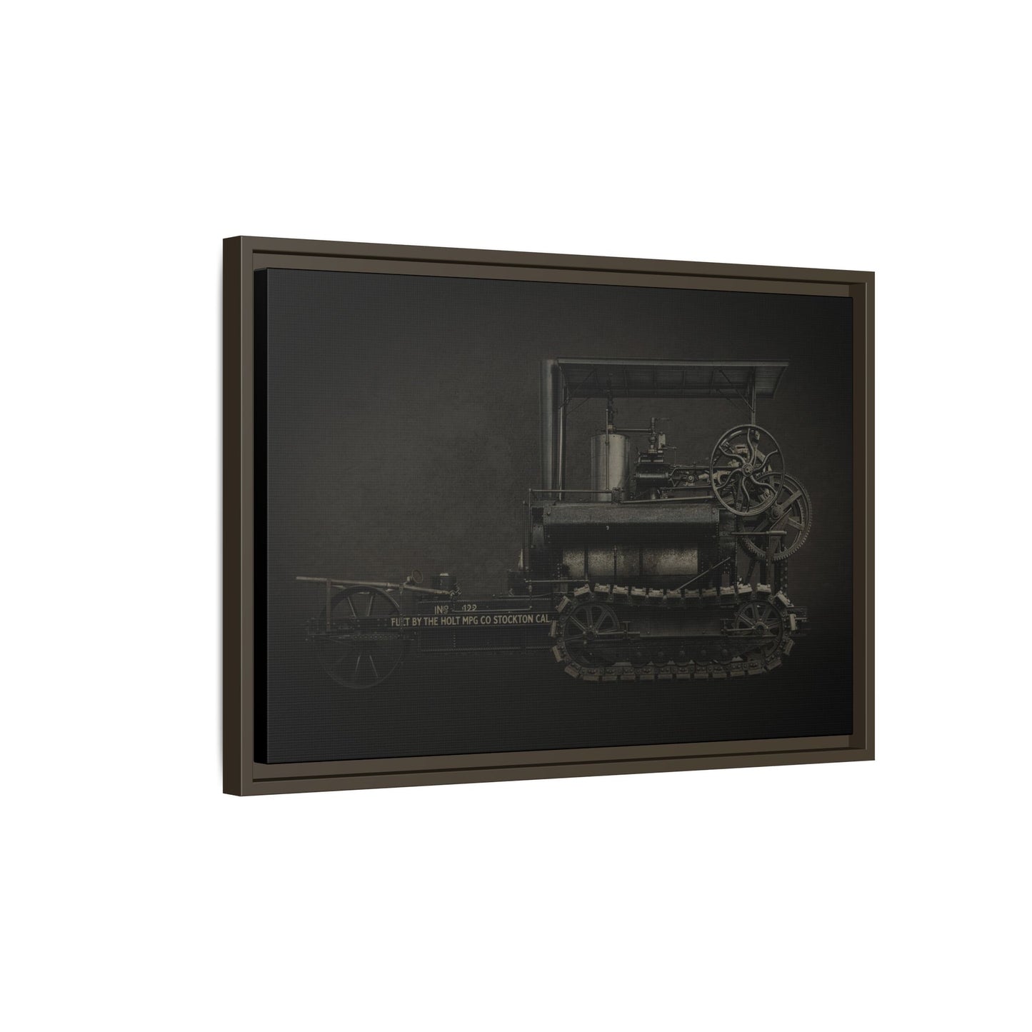 Vintage Holt Crawler Photo Wall Art on Canvas | Industrial Artwork