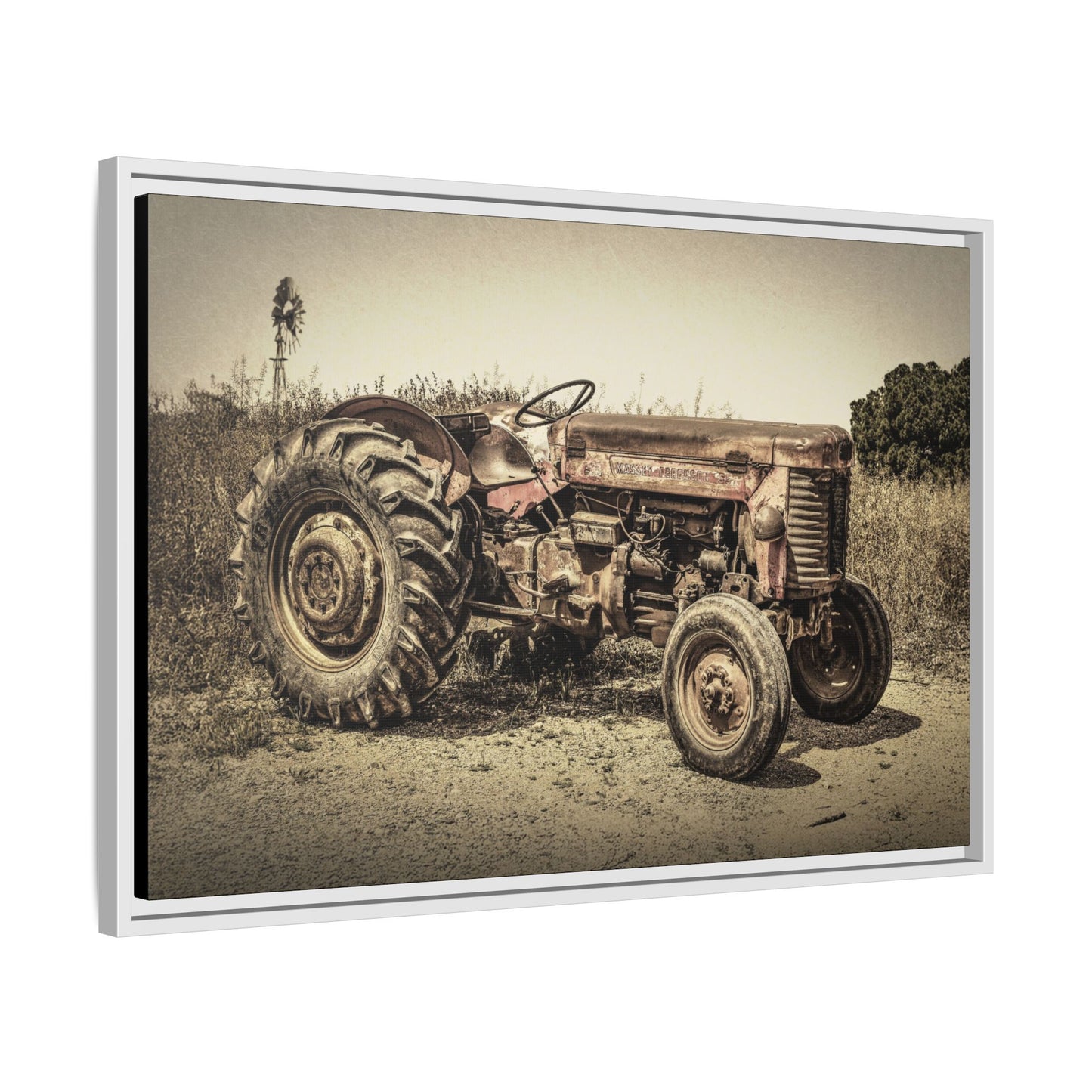 Vintage Massey Ferguson MF 35 - Framed Wall Art on Canvas