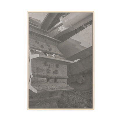 Epic D8 Dozer Triptych | Light Gray | Right  Panel | Jondo | Matte Canvas Print (Framed)