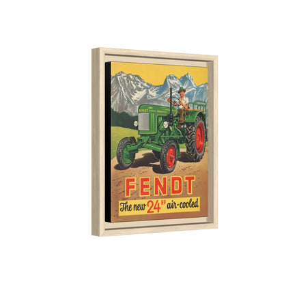 Vintage Fendt Air Cooled 24 Advertisement- Vintage Wall Art on Framed Canvas