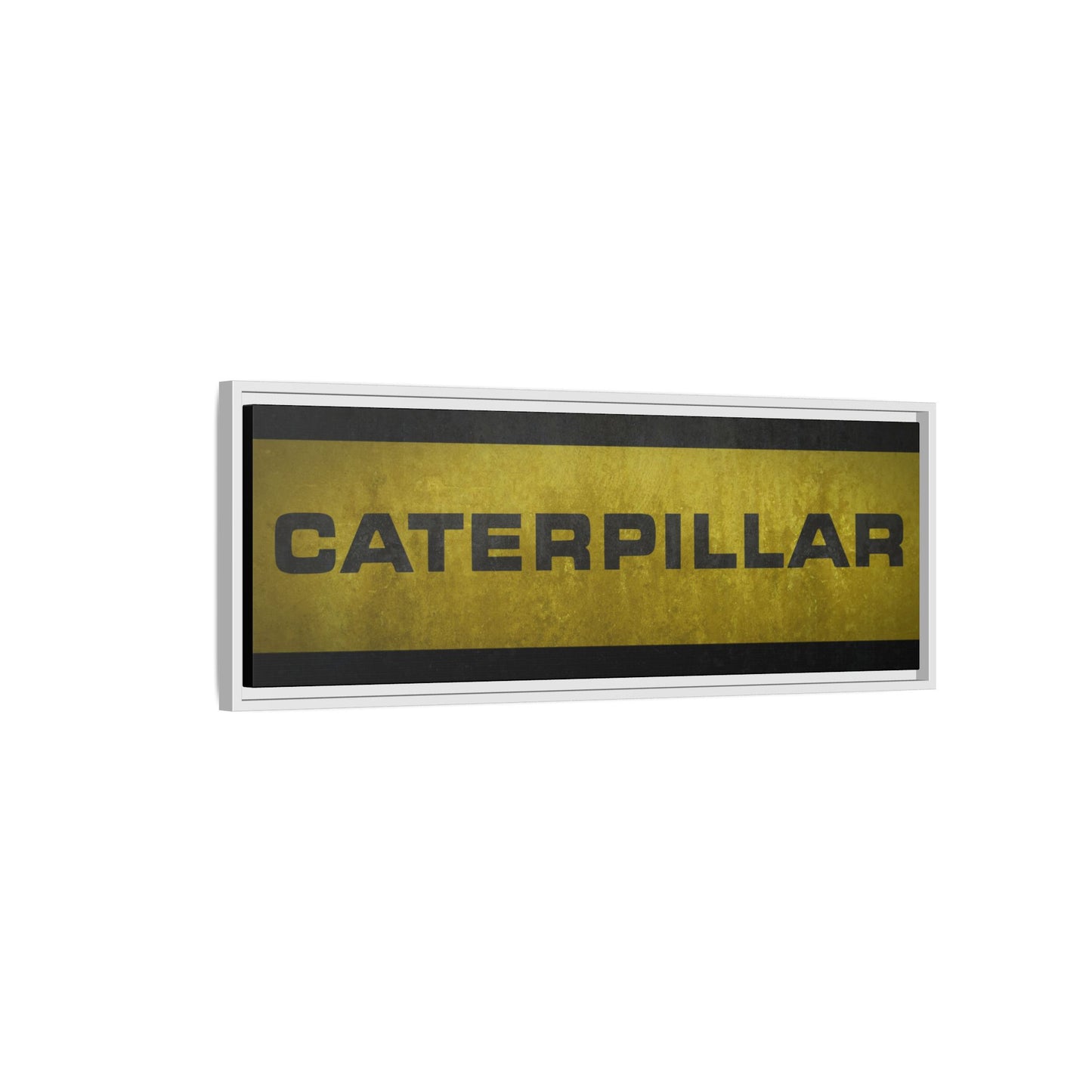 Big Yellow Vintage Lettering | Framed Canvas Wall Art
