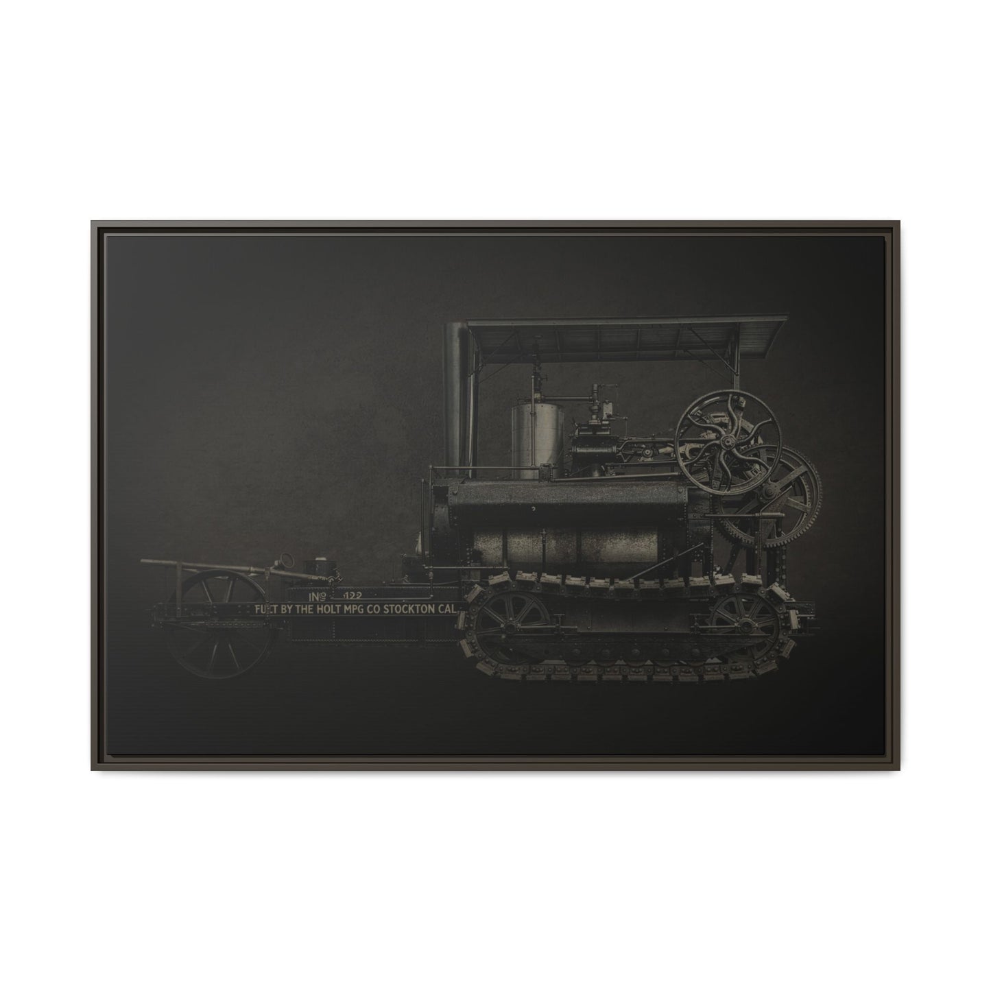 Vintage Holt Crawler Photo Wall Art on Canvas | Industrial Artwork