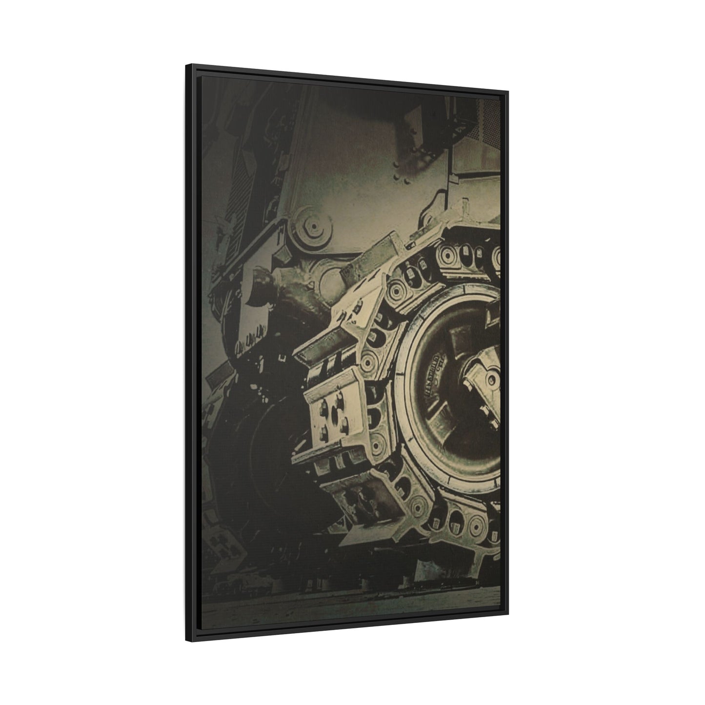 D11 Track Action | Triptych | Left Panel | Framed