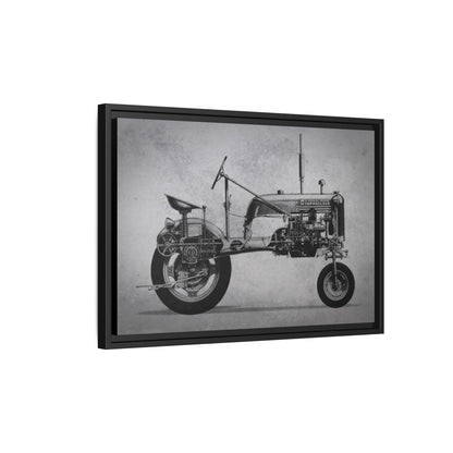 Vintage Farmall Pony Cutaway Drawing | Framed Wall Art on Canvas