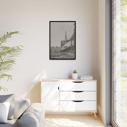 Epic D8 Dozer Triptych | Light Gray | Left Panel | Jondo | Matte Canvas Print (Framed)