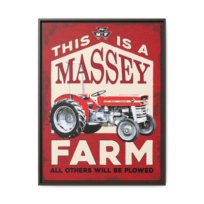 This is a Farm Vintage Advertisement Wall Art on Framed Canvas  | Vintage Dealership Sign