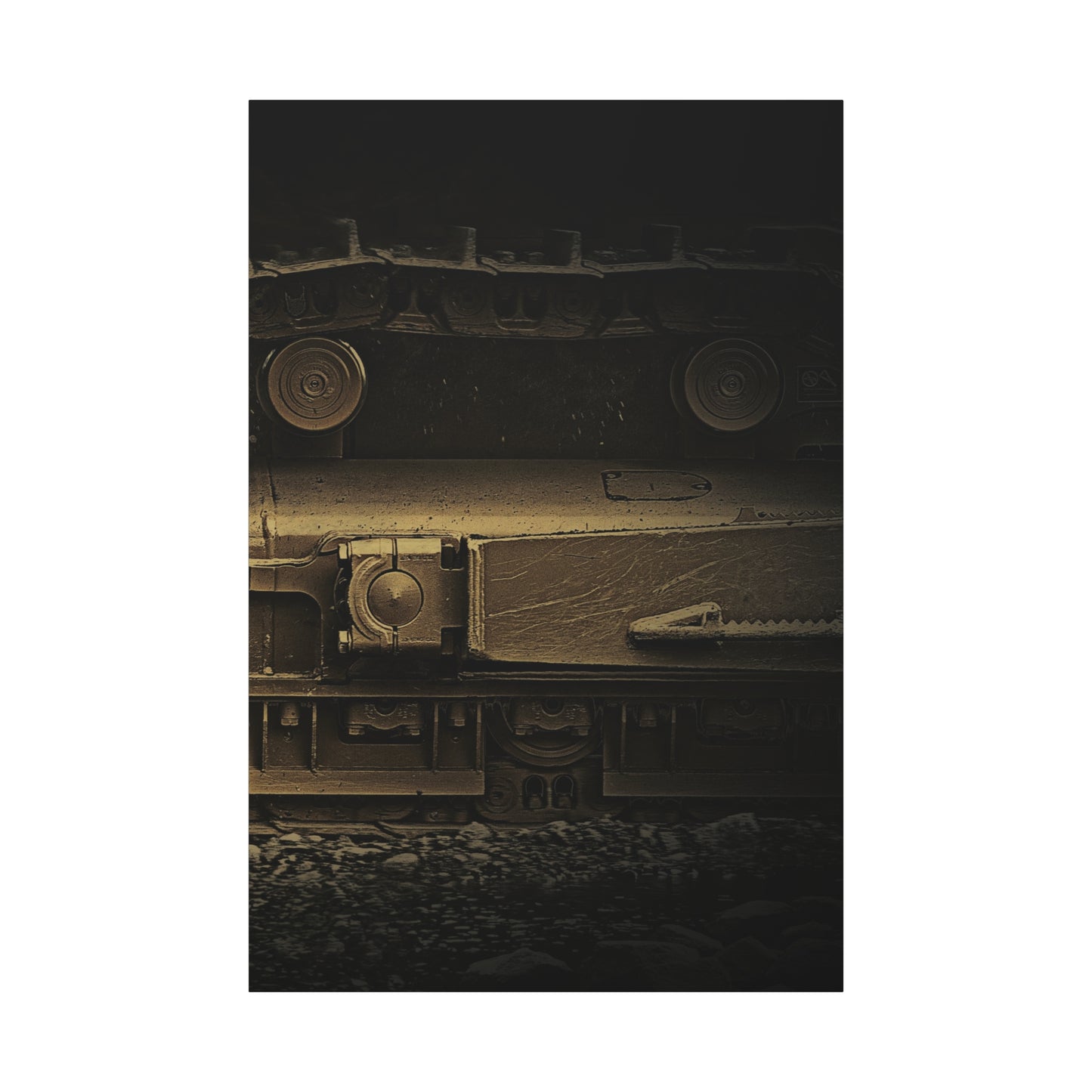 Dramatic Undercarriage Track Right | Stretched Canvas Wall Art | Unframed