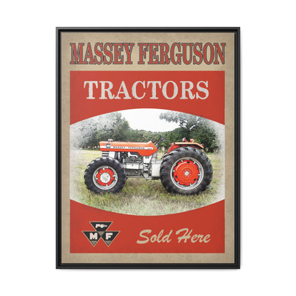 Massey Tractors Sold Here Vintage Advertisement Wall Art on Framed Canvas