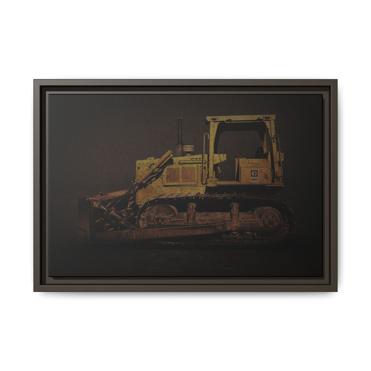 Classic D6D Dozer | Framed Wall Art on Stretched Canvas