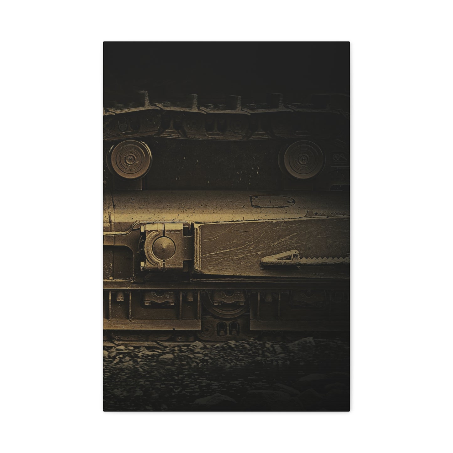 Dramatic Undercarriage Track Right | Stretched Canvas Wall Art | Unframed