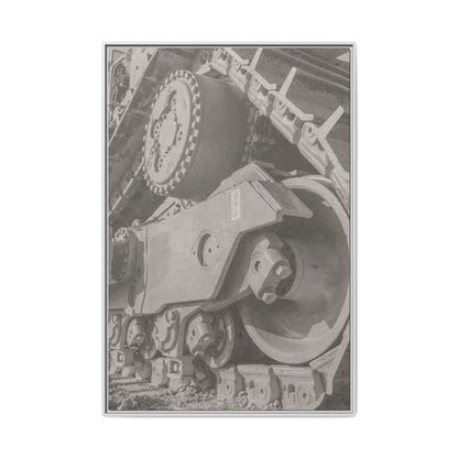 Epic D8 Dozer Triptych | Light Gray | Center Panel | Jondo | Matte Canvas Print (Framed)