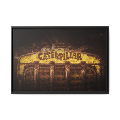 Weathered & Worn Vintage Crawler Grill | Framed Wall Art on Stretched Canvas