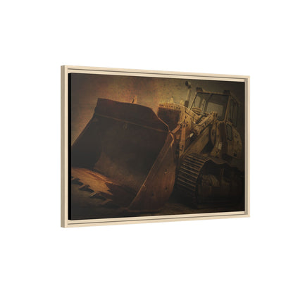 Classic 977K Dozer Action | Gold |  Framed Wall art on Stretched Canvas