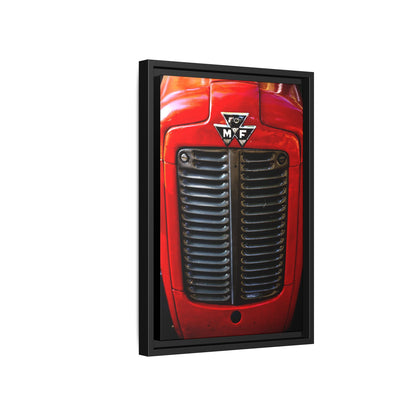 Vintage Massey Ferguson Tractor Grill Matte Canvas Framed | Farm Machinery Wall Art