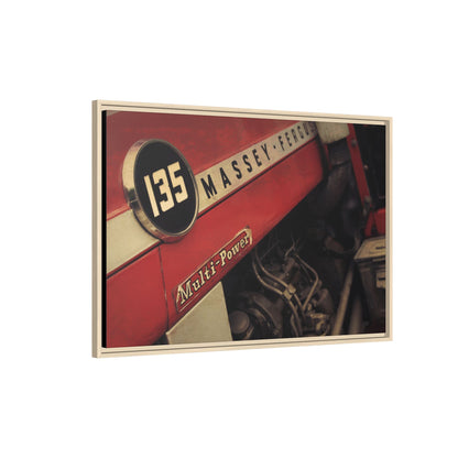 Vintage Massey 135 Close Up | Framed Wall Art on Stretched Canvas